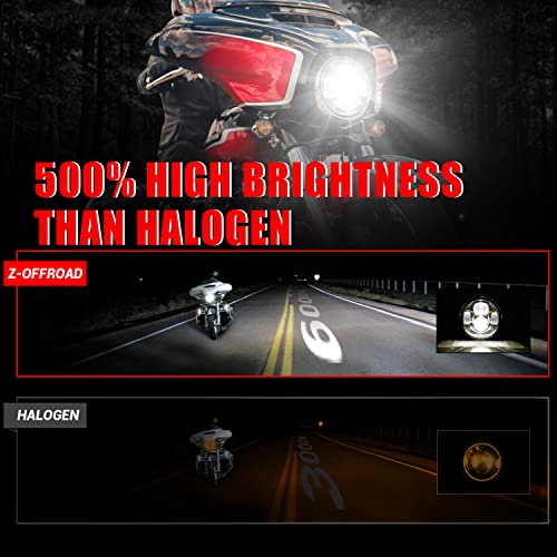Z-OFFROAD New Motorcycle 7 Inch LED Headlight DOT Kit Compatible with Harley Davidson Touring Street Glide Road King Special Electra Glide Ultra Classic Fat Boy Heritage Softail Switchback Black - Image 5