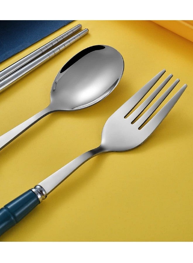 EVEN Spoon Set Stainless Steel Chopstick, Spoon and Fork Cutlery Set for Women, Men, Kids Eating Food Portable Tableware Dining Accessories. (Pink) - Image 5