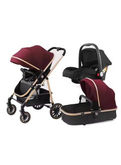 DEHKAH A luxurious, multi-functional stroller that includes a carrycot and an infant car seat, giving it a modern and luxurious look.  - Image 1