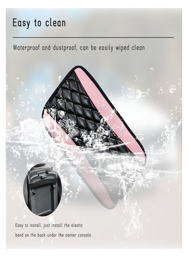 Dickno Car Center Console Cushion Pad, Universal Leather Waterproof Armrest Seat Box Cover, Comfortable Auto Armrest Cover Protector, Car Interior Decor Accessories for Most Vehicles (Pink) - Image 4