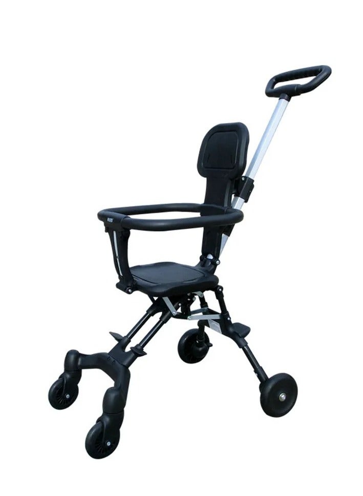 Rally Four-wheel foldable baby stroller Lightweight and easy to fold baby stroller with high design, suitable for children aged 6 months to 5 years - Image 1
