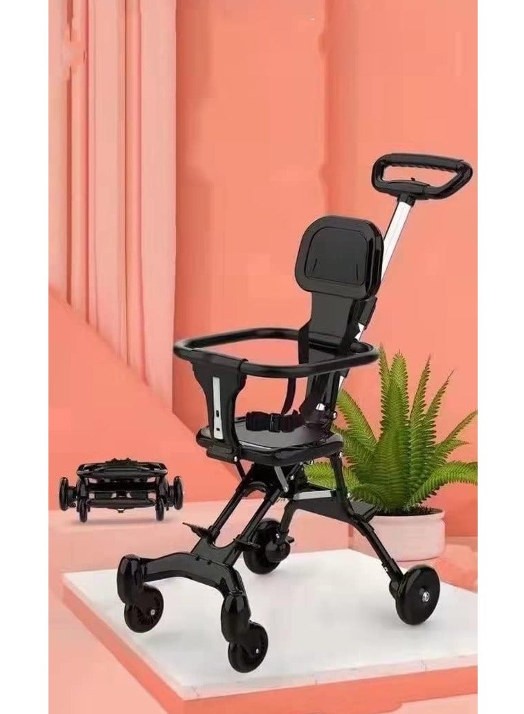 Rally Four-wheel foldable baby stroller Lightweight and easy to fold baby stroller with high design, suitable for children aged 6 months to 5 years - Image 4