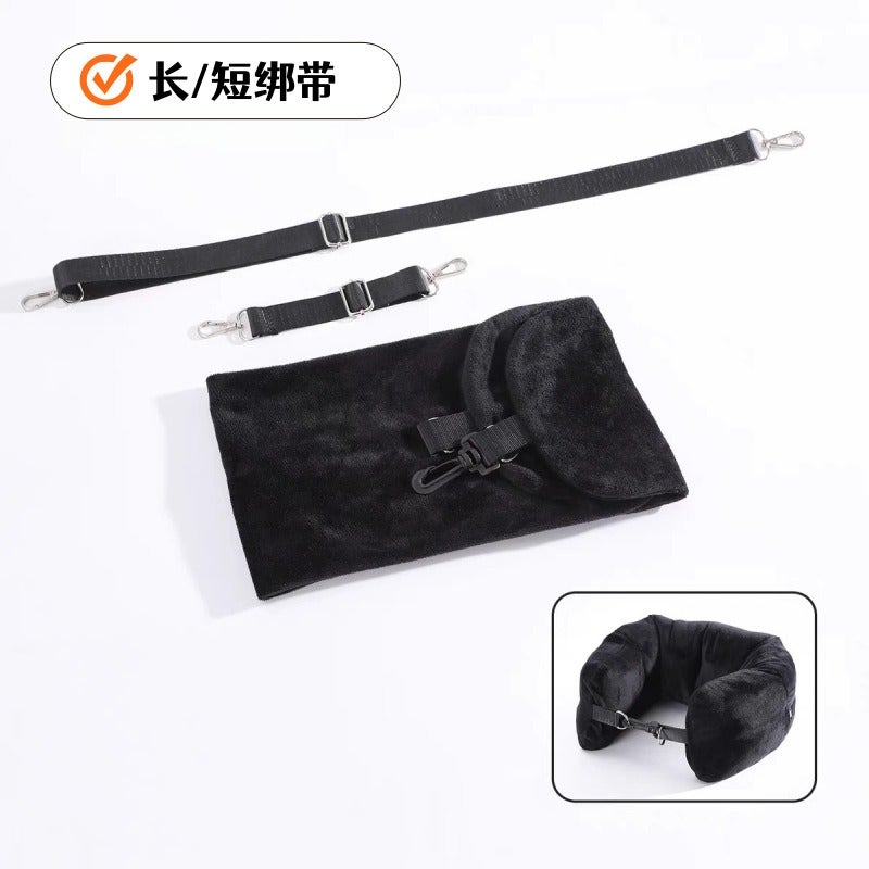 New Travel Headrest Soft Plush Filled U-Shaped Portable Pillow for Luggage and Outdoors - Image 1