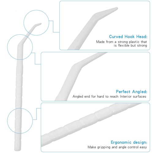 DanTicy Interdental Toothpicks, Disposable Plastic Curved Hook Toothpicks, Ultra Teeth Cleaning Tool for Daily Care of Removes Plaque and Debris Between Your Teeth 200PCS (Pack of 1) - Image 3