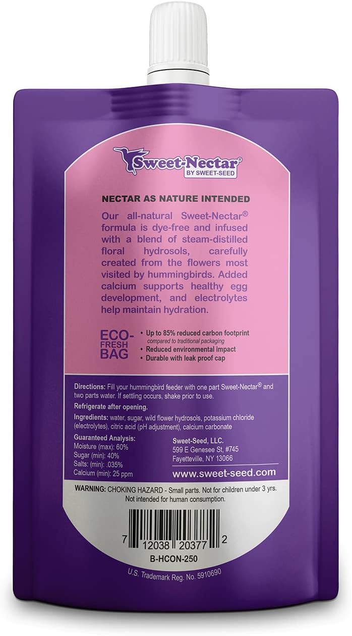 sweet-seed Hummingbird Nectar, (8.5 oz) Concentrate - Makes 3X The Volume - Extends The Life of Nectar for Hummingbird Feeders - Image 2