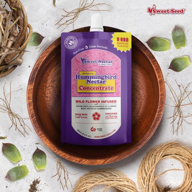 sweet-seed Hummingbird Nectar, (8.5 oz) Concentrate - Makes 3X The Volume - Extends The Life of Nectar for Hummingbird Feeders - Image 4