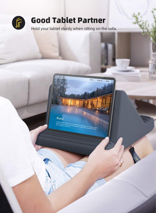 Lamicall Tablet Pillow Stand, Pillow Soft Pad for Lap - Tablet Holder Dock for Bed with 6 Viewing Angles, for iPad Pro 9.7, 10.5, 11, 12.9 Air Mini 4 3, Kindle, Galaxy Tab, E-Reader, Royal Blue - Image 3