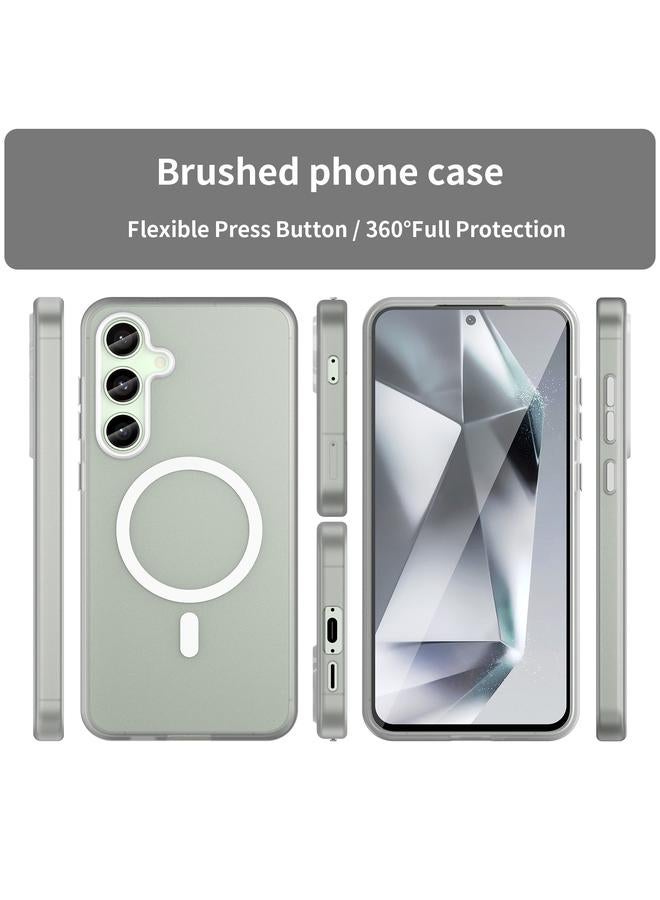 اس-توب جراب لهاتف Samsung Galaxy S24 FE 5G MagSafe Frosted شفاف من مادة TPU + PC جراب هاتف بتغطية كاملة - Image 2