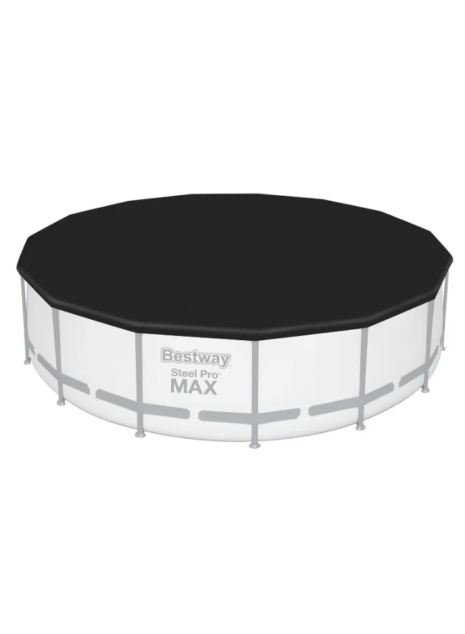 Bestway Bestway Flowclear 15 ft Round Pool Cover for Above Ground Pools, 4.57 m Protective Swimming Pool Cover with Drain Holes & Secure Rope, Durable Debris Cover