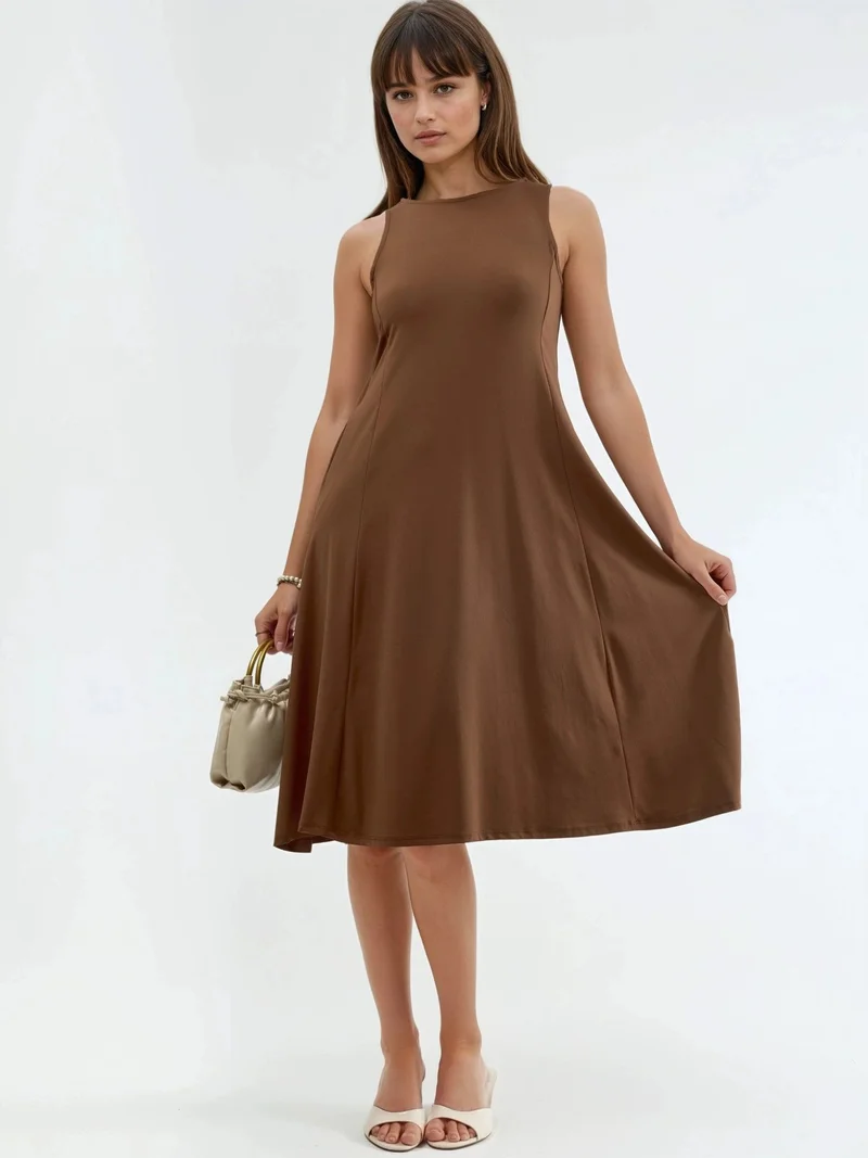بوسيم BUSEM Sleeveless Midi Dress with Pocket