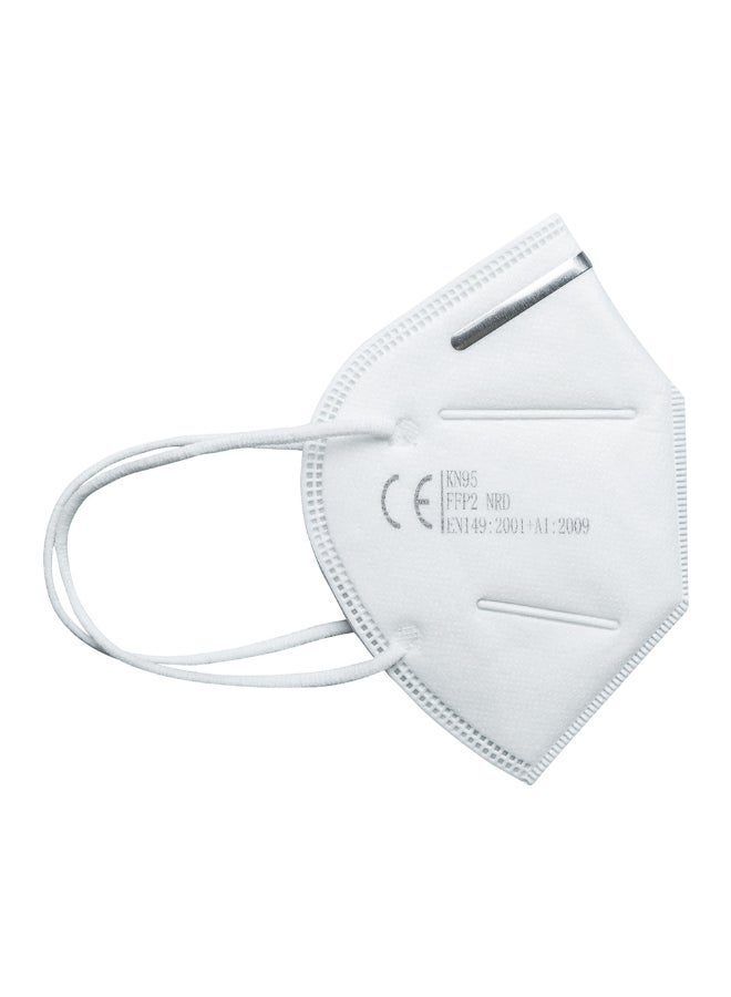 10-Piece KN95 FFP2 4-Layer Disposable Face Mask White 15 x 10 x 5cm - Image 2