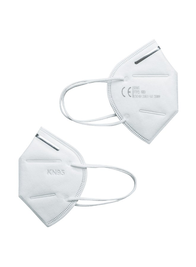 10-Piece KN95 FFP2 4-Layer Disposable Face Mask White 15 x 10 x 5cm - Image 3