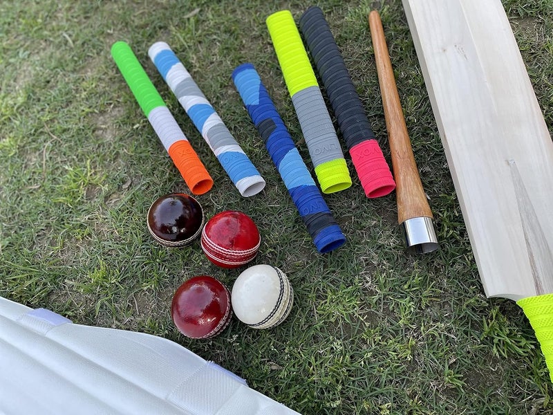 LIVOX ® Premium Cricket Bat Handle Rubber 5 Grips for Enhanced Performance With Better Shock Absorption And 1 Wooden Gripper Cone (pack of 6) - Image 2