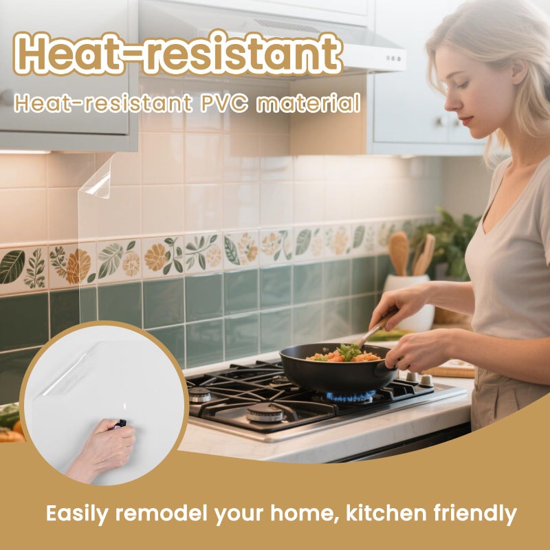 practicalWs Clear Contact Paper, Self Adhesive Removable Vinyl Film Thickness Clear Wall Protector, Waterproof Wallpaper for Kitchen Backsplash Wall Covering Cabinet Shelf Drawer Liner - Image 3