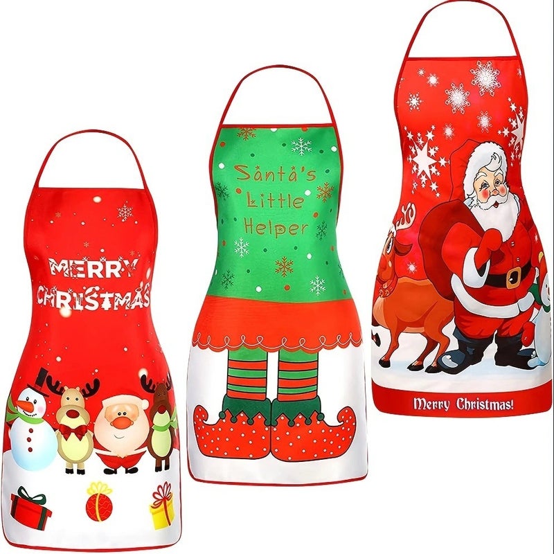 XC Christmas Creative Funny Apron Set - Waterproof & Oil-Resistant Gift for Holiday Decor - Image 1