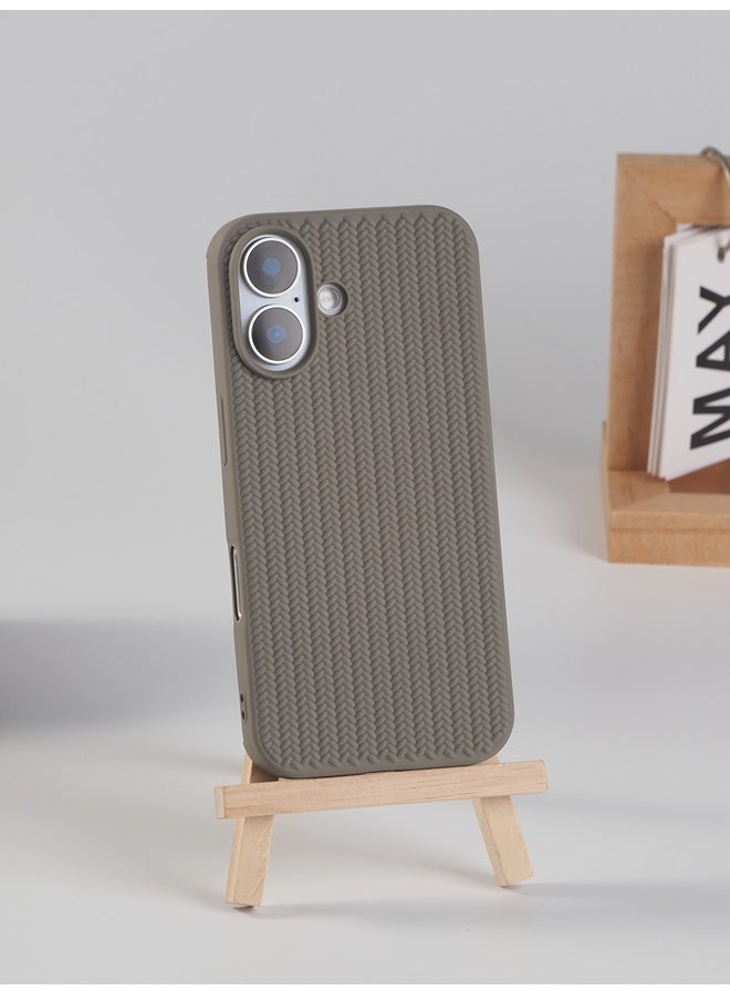 ShebSheb Soft TPU 3D Braided Fabric Phone Case for iPhone 16 Plus  - Image 2