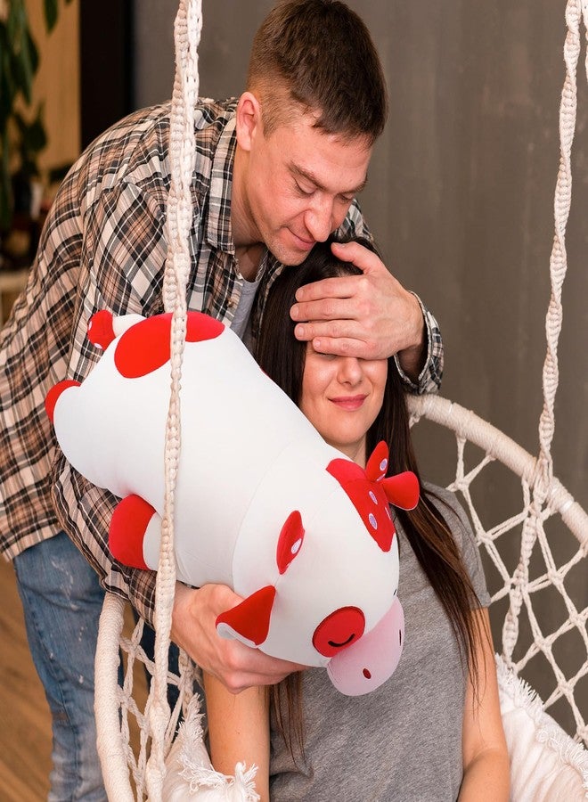 Auspicious beginning 30'' Giant Mushroom Cow Plush Stuffed Animal-Cute Mushroom Cow Plush Body Pillow Plushies, Large Sleeping Cow Stuffed Animal Big Plushie Toy, Birthday Gifts for Kids Girls Boys - Image 5