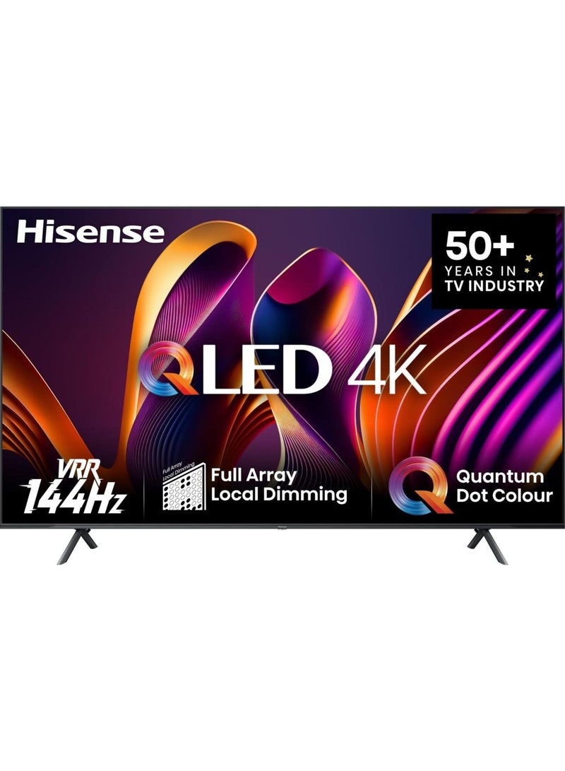 Hisense 85 Inch Smart TV, QLED, 4K Ultra HD, Dolby Atmos, VIDAA Smart OS, 144HZ, Game Mode, AI Picture 85Q72Q Black - Image 1