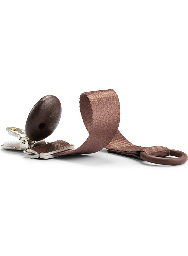 Elli Junior Elodie Details -  Wood Pacifier Clip - Chocolate - Image 3