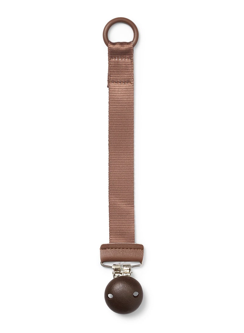 Elli Junior Elodie Details -  Wood Pacifier Clip - Chocolate - Image 1