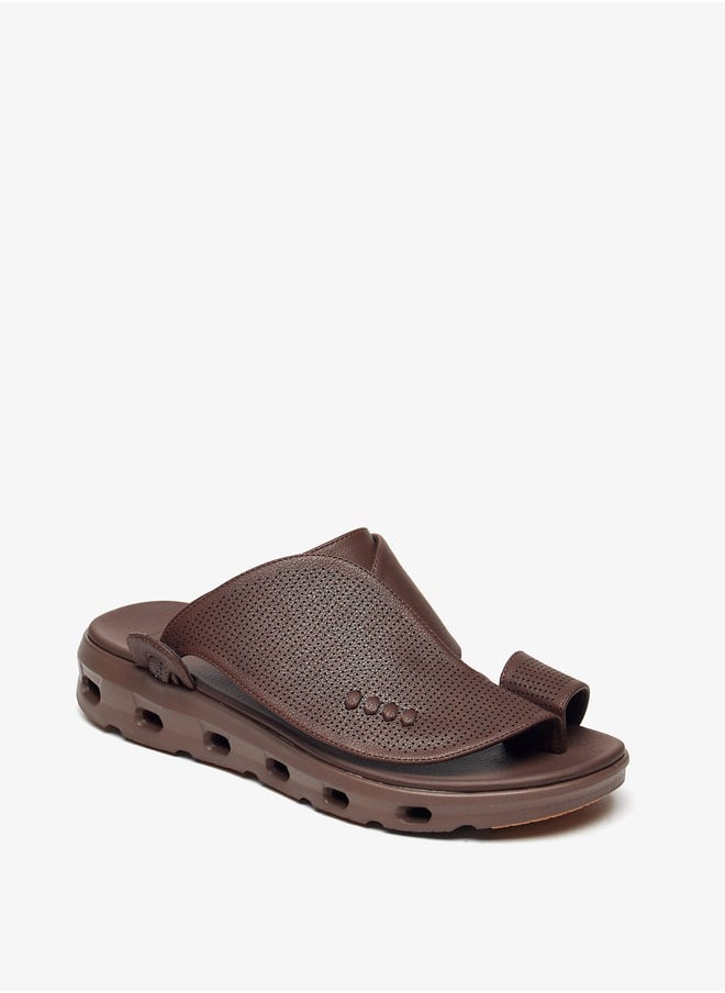Le Confort - Mens Textured SlipOn Arabic Sandals with Toe Loop - Image 1