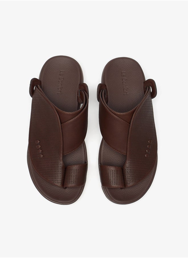 Le Confort - Mens Textured SlipOn Arabic Sandals with Toe Loop - Image 1