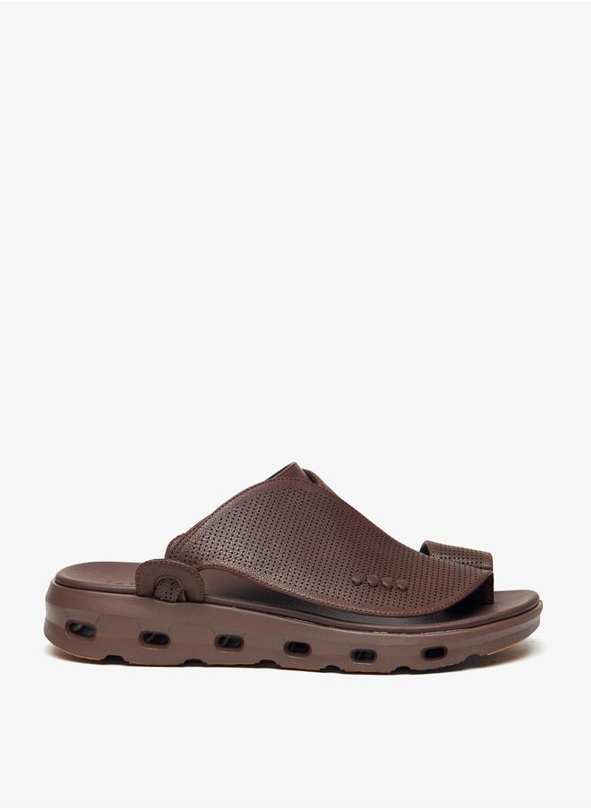 Le Confort - Mens Textured SlipOn Arabic Sandals with Toe Loop - Image 1