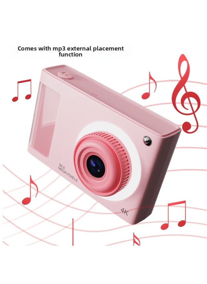 Generic Student Camera Retro CCD Card Machine Entry-level SLR Camera 4K High Pixel Dual Camera Fill Light-Body Color:Y2 Retro CCD Card Camera-pink-no Memory Card  - Image 4