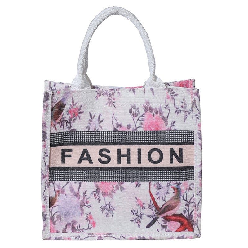 Vintage Handbag Fashion Trendy Canvas Bag Casual Letter Print Artistic Style Large Capacity Tote Bag - Image 1
