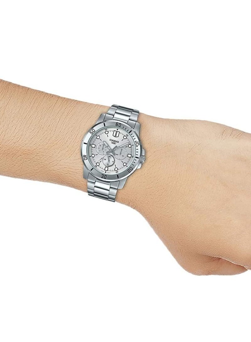 CASIO Casio MTP-VD300D-7EUDF Men's, Silver Dial, Silver Band - Image 4