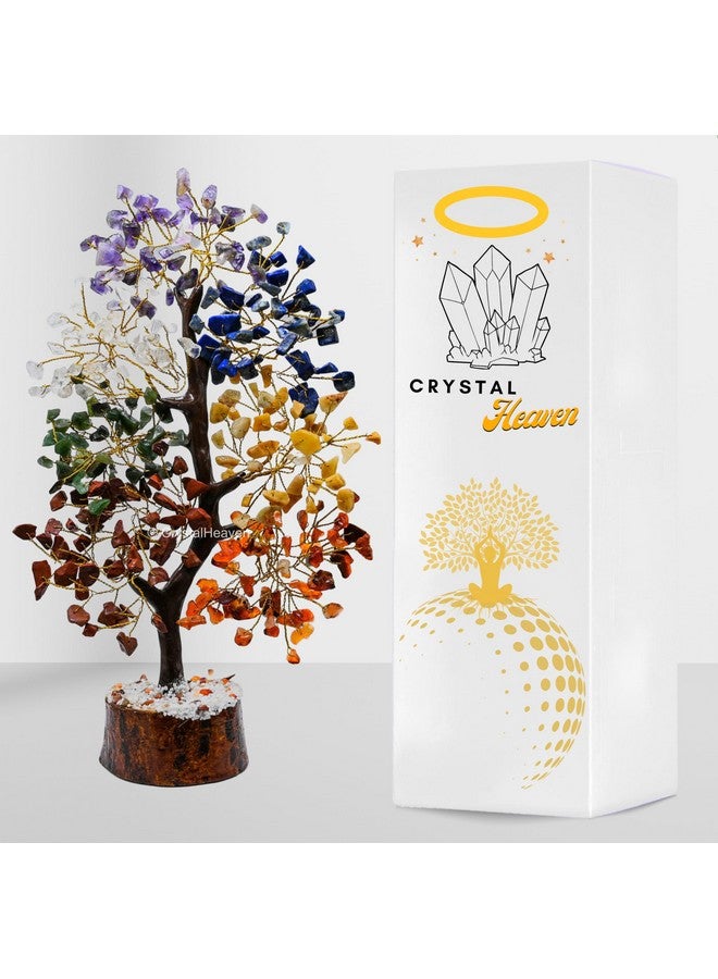 Crystal Heaven 7 Seven Chakra Crystal Tree for Good Luck - Healing Crystals Money Tree for Wealth, Positive Energy at Home Office - Decorative Spiritual Gifts for Vastu, House Warming (Chakra)  - Image 1