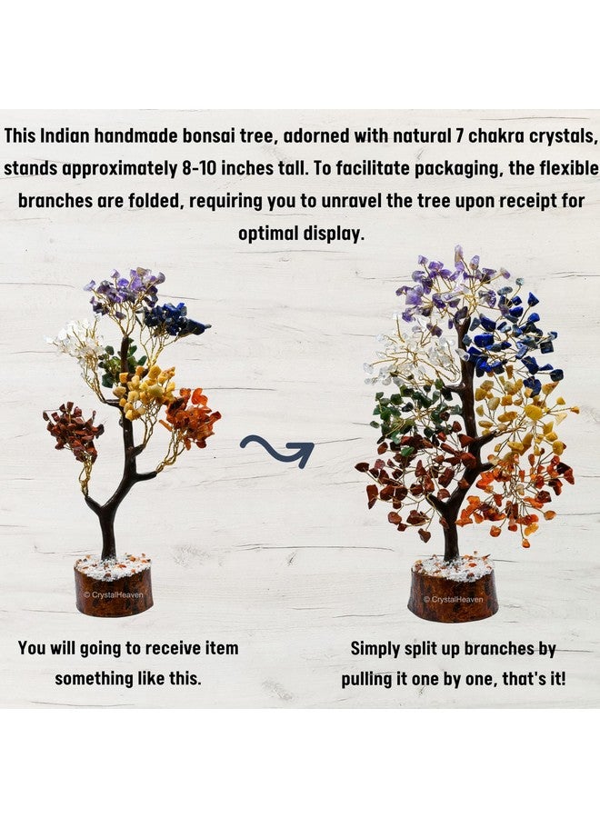 Crystal Heaven 7 Seven Chakra Crystal Tree for Good Luck - Healing Crystals Money Tree for Wealth, Positive Energy at Home Office - Decorative Spiritual Gifts for Vastu, House Warming (Chakra)  - Image 4