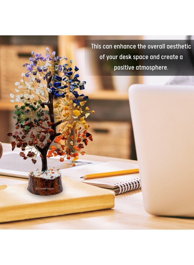 Crystal Heaven 7 Seven Chakra Crystal Tree for Good Luck - Healing Crystals Money Tree for Wealth, Positive Energy at Home Office - Decorative Spiritual Gifts for Vastu, House Warming (Chakra)  - Image 3