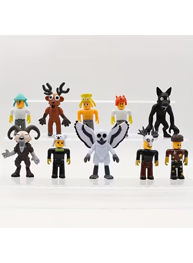 ١٠ قطع من مجسمات شخصيات لعبة "٩٩ ليلة في الغابة"، مجسمات غزال وبومة وكبش وحوش بحجم ٣ بوصات، لمحبي الألعاب، للأطفال، وهواة الجمع، وديكور المنزل - Image 3