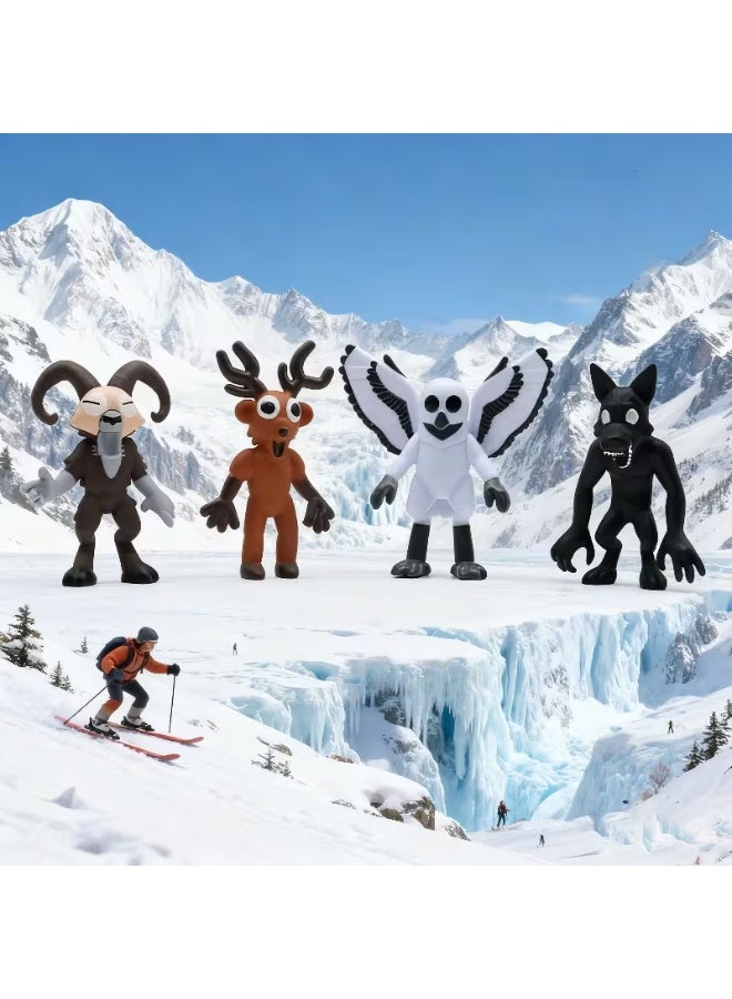 ١٠ قطع من مجسمات شخصيات لعبة "٩٩ ليلة في الغابة"، مجسمات غزال وبومة وكبش وحوش بحجم ٣ بوصات، لمحبي الألعاب، للأطفال، وهواة الجمع، وديكور المنزل - Image 4