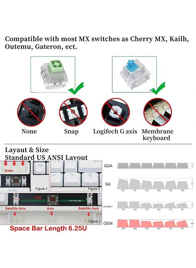 Arabic Keycaps Set for Mechanical Keyboards, High-Quality Dye-Sublimation PBT, Durable and Compatible - Image 2