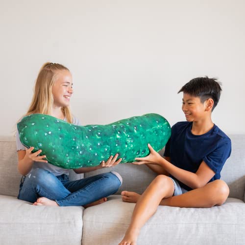 Much Comfort 37" 3D Dill Pickle Throw Pillow - Made with Super Soft & Ultra Premium Fabric - Cute, Comfortable, Plush, Stuffed Body Cushion for Home Decor or Pregnant Women - Best Funny Gift - Large - Image 4