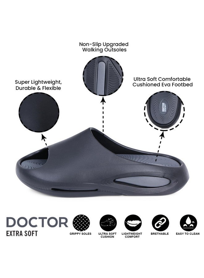 DOCTOR EXTRA SOFT Men's Classic Ultra Soft Sliders/Slippers With Cushion Footbed | Comfortable & Light Weight | Stylish & Anti-Skid | Waterproof & Everyday Flip Flops For Gents/Boys D-507,10Uk,Multi - Image 2