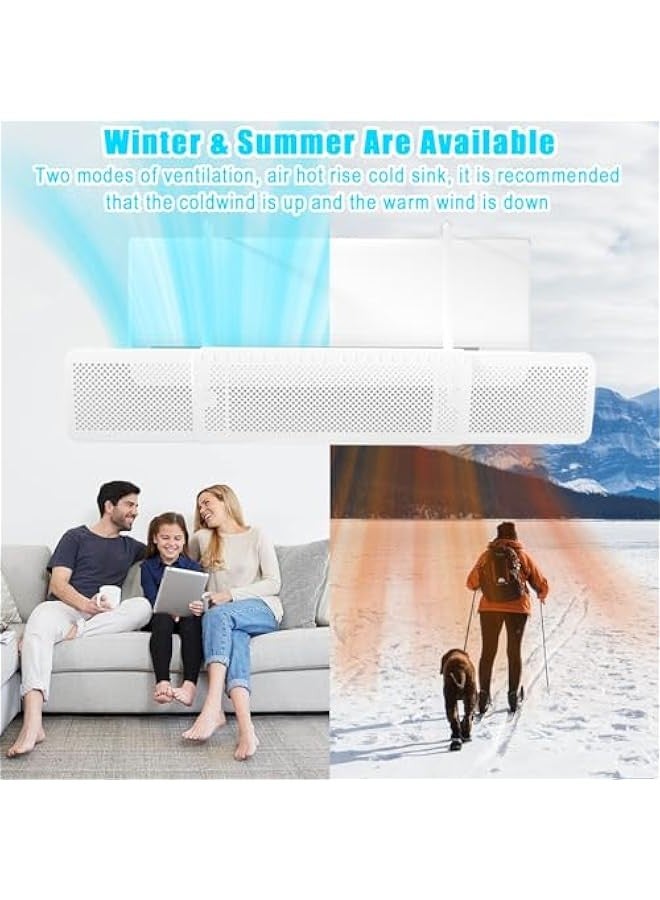 Necomi Adjustable Air Conditioner Deflector, Adjustable AC Air Deflector Suitable for Split Air Conditioners,Anti-Blast/Anti-Direct Blowing Baffle Windshield for Home,Mini-Split - Image 3