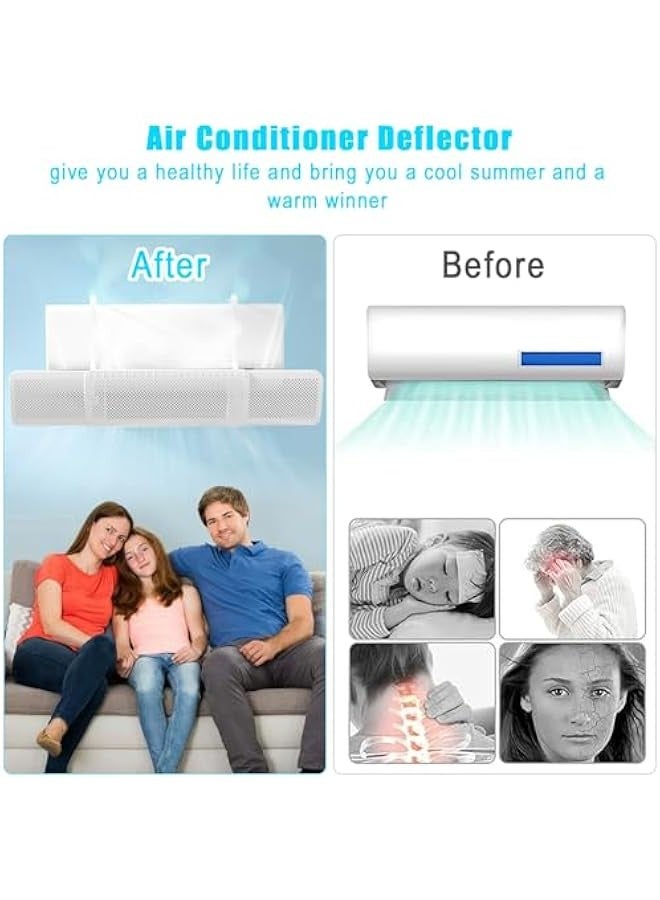 Necomi Adjustable Air Conditioner Deflector, Adjustable AC Air Deflector Suitable for Split Air Conditioners,Anti-Blast/Anti-Direct Blowing Baffle Windshield for Home,Mini-Split - Image 5