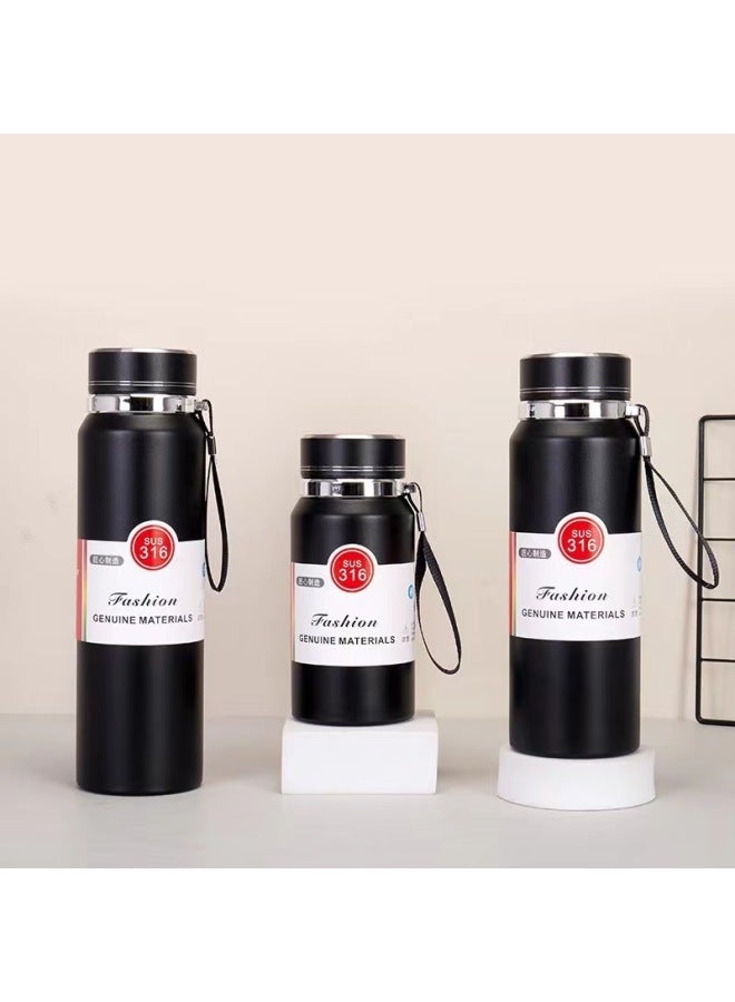 Large-capacity Insulated Cup For Outdoor Sports, Portable Water Cup With Tea Separation, Vacuum Cup For Business, Portable Vacuum Water Cup