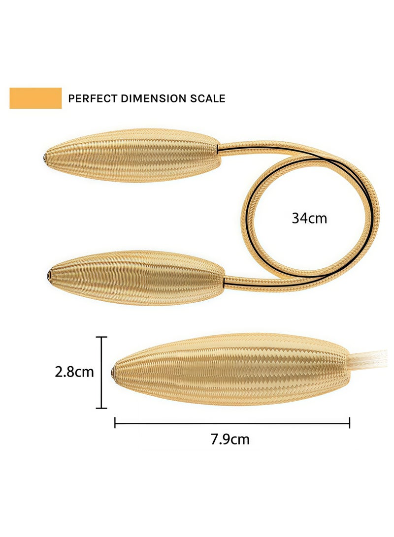 Curtain Ties, 2-Pack Curtain Tie Clips, Creative Decorative Curtain Twist Ties, European Style Curtain Holder Curtain Fixer for Home and Office (Gold)  - Image 2