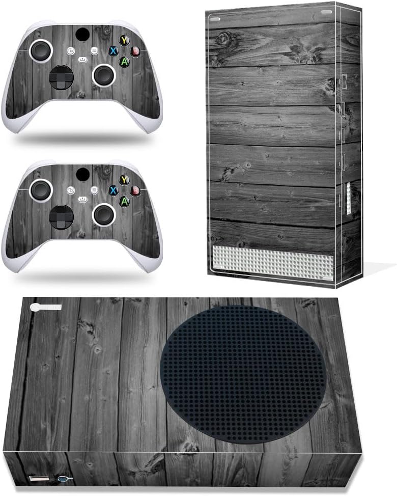 Xbox Series S Stickers Full Body Vinyl Skin Decal Protective Cover for Microsoft Xbox Series S Console and Controllers (Series S Wood Grey)