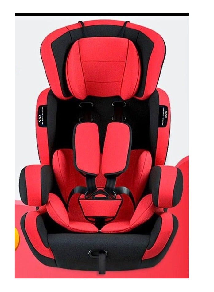 دينكس مقعد وكرسي سيارة محمول للأطفال مبطن بمادة ناعمة بحزام بخمس نقاط تثبيت بتصميم مريح مع حامل وقابل للغسل - Image 1