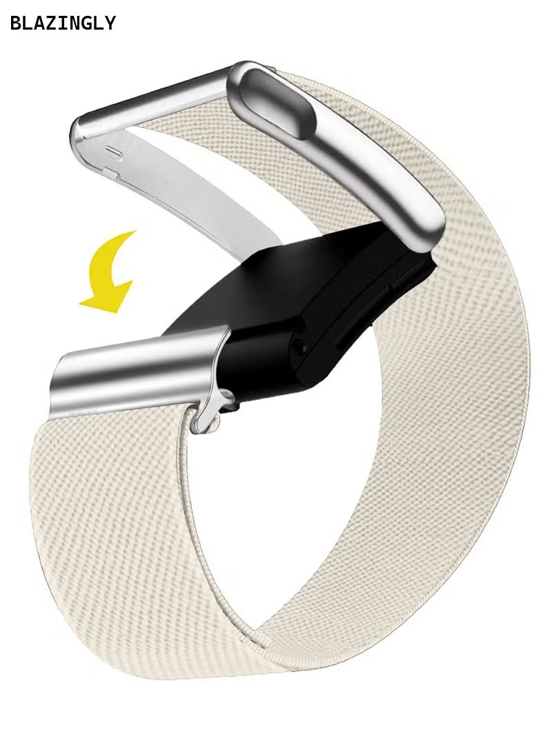BLAZINGLY Replacement Nylon Band for Whoop Fitness Tracker – Breathable Adjustable Sport Wristband with Silver Clip Starlight