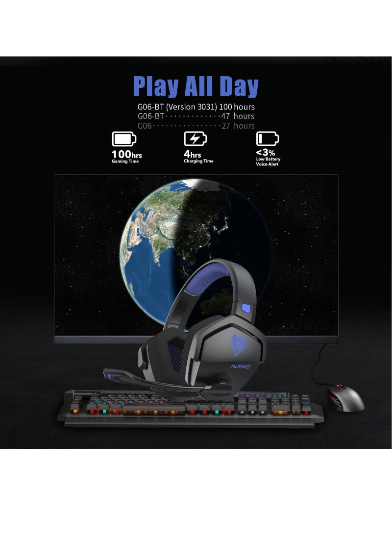 NUBWO - G06 Wireless Gaming Headset with Microphone Bluetooth Headsets - Image 1
