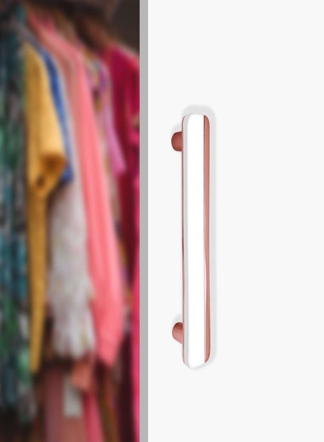 VOLO Cabinet Pull-Push Handles for Wardrobe, Cupboard, and Kitchen Drawer | Modern Pull Handles for Doors & Drawers | (R-178) (2, White Rose Gold, 96MM (4 Inch)) - Image 3