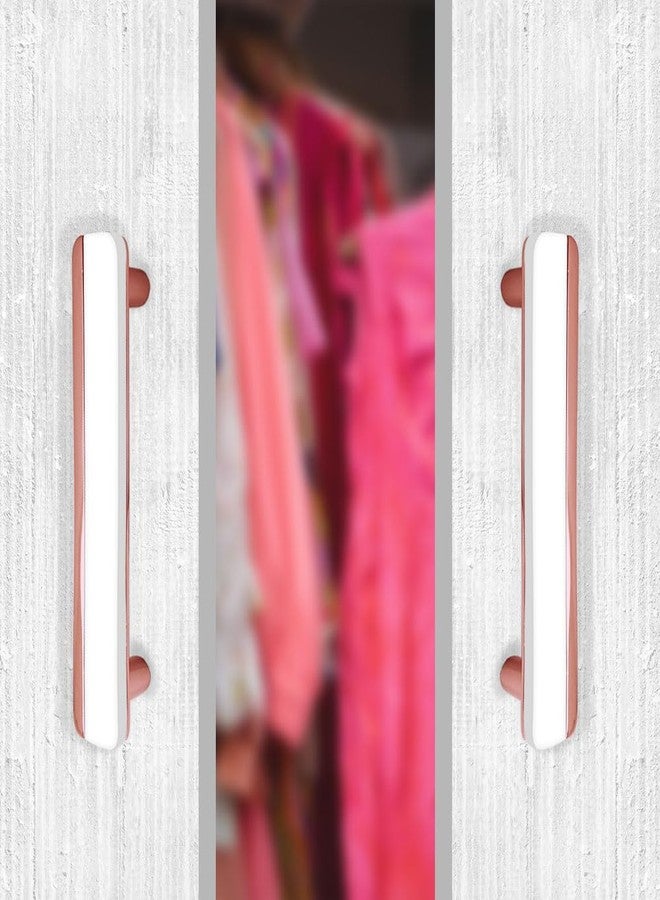 VOLO Cabinet Pull-Push Handles for Wardrobe, Cupboard, and Kitchen Drawer | Modern Pull Handles for Doors & Drawers | (R-178) (2, White Rose Gold, 96MM (4 Inch)) - Image 5