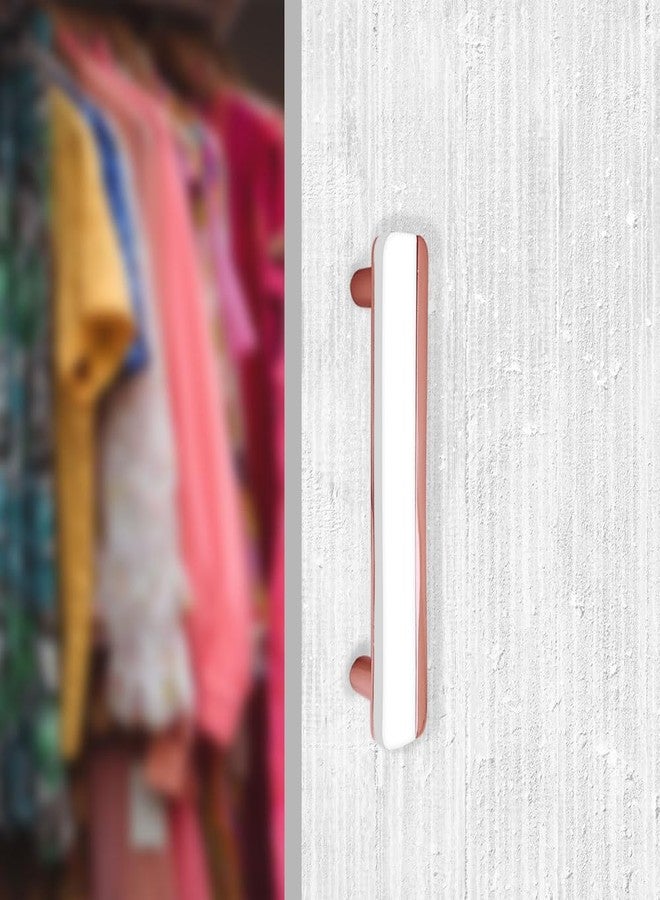 VOLO Cabinet Pull-Push Handles for Wardrobe, Cupboard, and Kitchen Drawer | Modern Pull Handles for Doors & Drawers | (R-178) (2, White Rose Gold, 96MM (4 Inch)) - Image 4