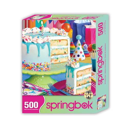 Springbok Birthday Cake 500 Piece Jigsaw Puzzle for Adults and Family Unique Cut Pieces Made in USA - Image 5